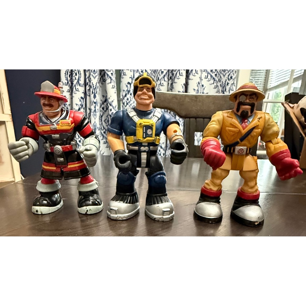 Fisher Price Rescue Heroes Action Figures Billy Blazes Rocky Canyon Hunter Handy